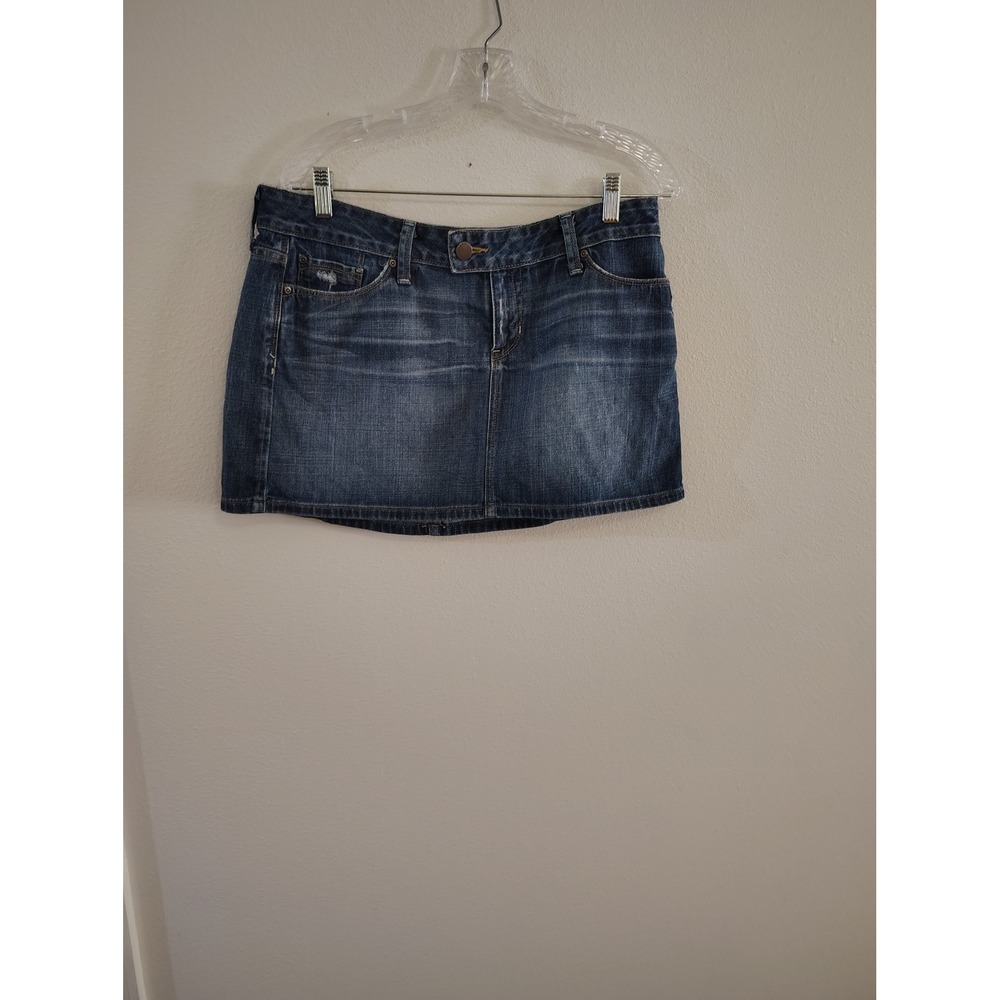 Gap Limited Edition Denim Mini Skirt Womens 30/10 Blue Low Rise Jean Skirt Y2K